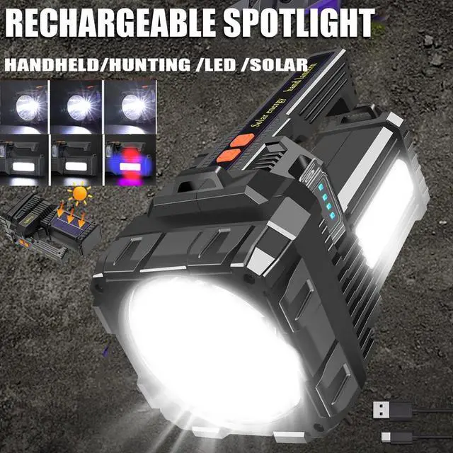Main image of Portable Rechargeable Super Bright LED Searchlight Handheld Spotlight Flashlight