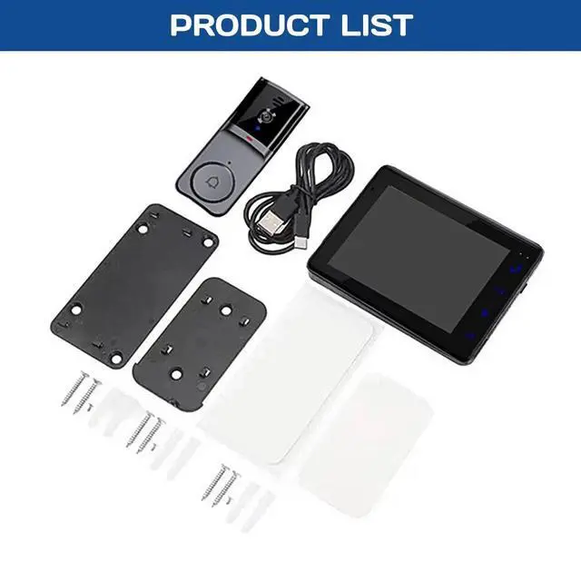 Alt view image 7 of 7 - Front Door Video Peephole Wifi Door Peephole Camera Smart HD Night Vision