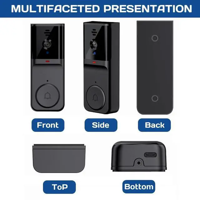 Alt view image 3 of 7 - Front Door Video Peephole Wifi Door Peephole Camera Smart HD Night Vision