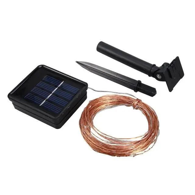 Alt view image 7 of 7 - Set of 2 Solar Fairy String Lights 20M 200 LED Copper Wire Outdoor Garden Decor