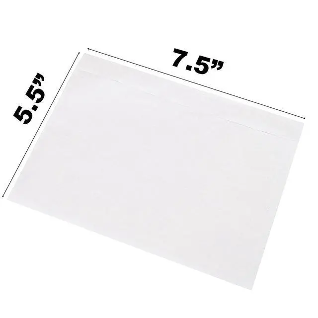 Alt view image 3 of 7 - 100 Packing List Pouches 7.5x5.5 Shipping Label Enclosed Envelopes Adhesive