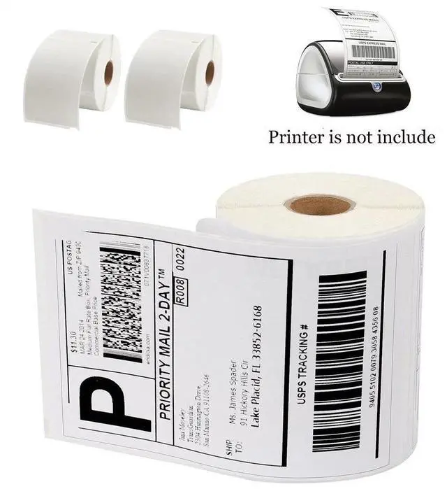 Main image of 2 Roll Dymo 4XL 4X6 Direct Thermal Shipping Labels 220 / Roll 1744907 Compatible
