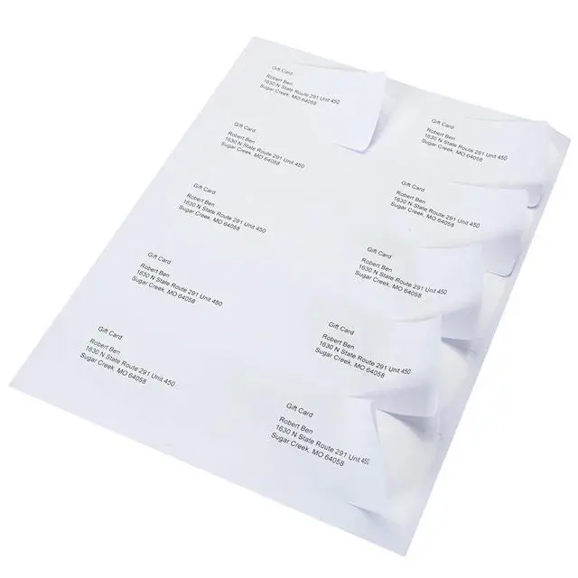 Alt view image 4 of 5 - 1000 Address Shipping Labels Laser Ink Jet 100 Sheets 2"x4" 10-UP 10 Per Sheet