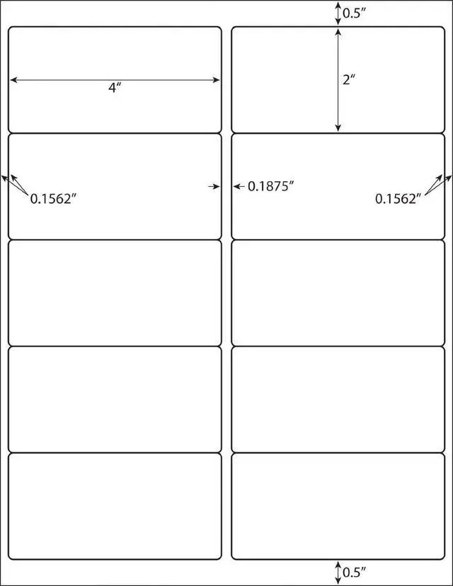 Alt view image 2 of 5 - 1000 Address Shipping Labels Laser Ink Jet 100 Sheets 2"x4" 10-UP 10 Per Sheet