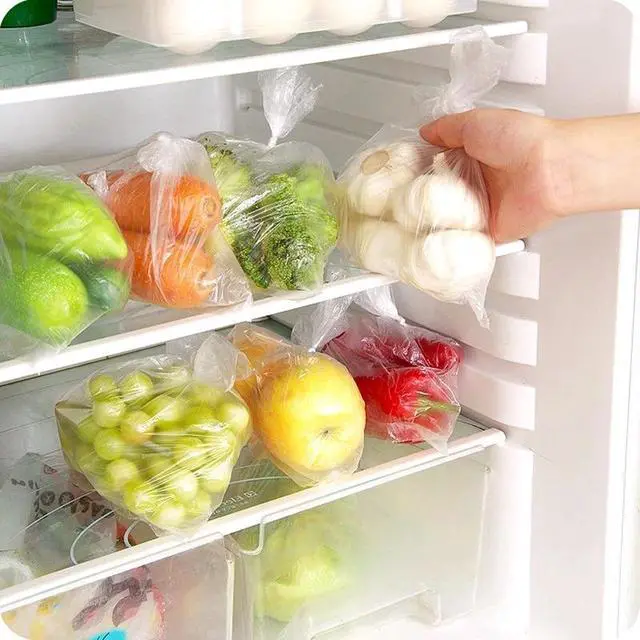 Alt view image 5 of 7 - 2 Rolls 12"x16" 350 / Roll Clear Plastic Produce Bags Kitchen Food Storage Fruit