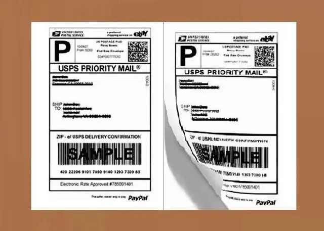 Alt view image 6 of 7 - 200 Count Self Adhesive Shipping Labels 8.5x5.5 Half Sheet for Laser & Inkjet