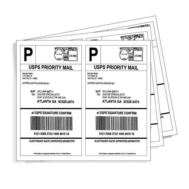 Alt view image 3 of 7 - 200 Count Self Adhesive Shipping Labels 8.5x5.5 Half Sheet for Laser & Inkjet
