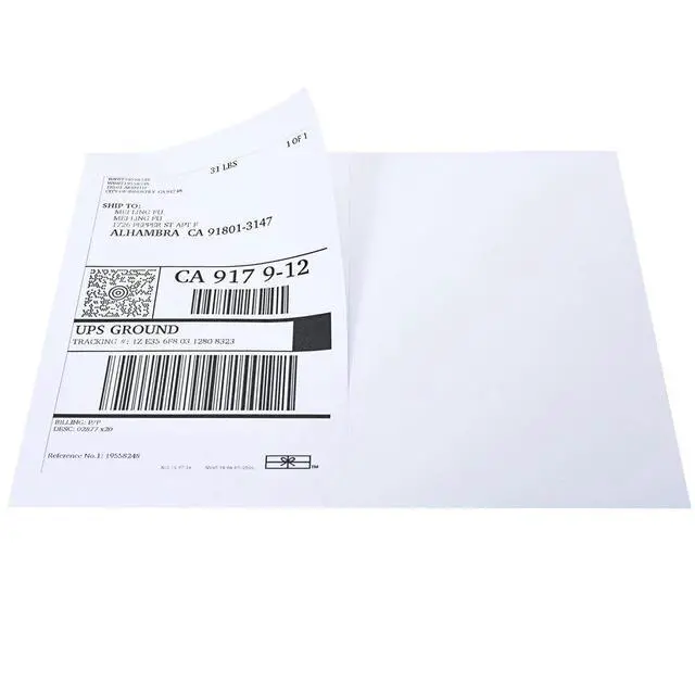 Alt view image 2 of 7 - 200 Count Self Adhesive Shipping Labels 8.5x5.5 Half Sheet for Laser & Inkjet