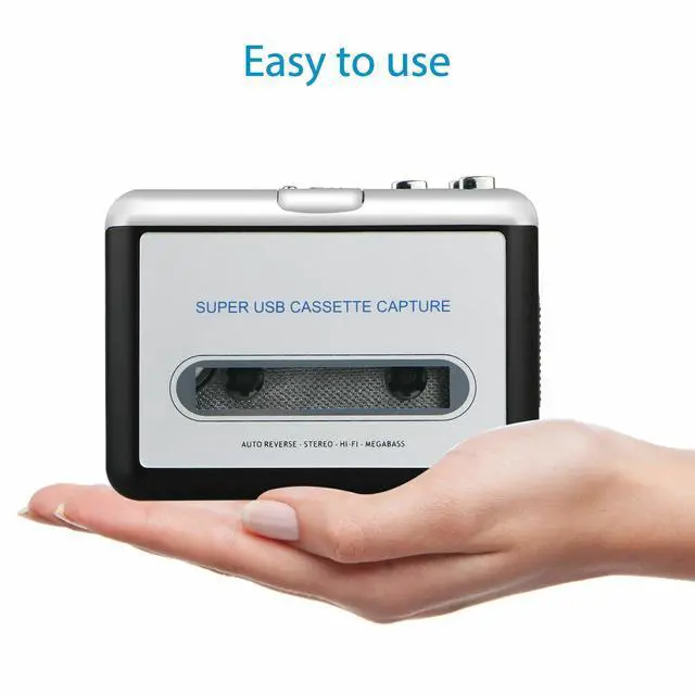 Alt view image 7 of 7 - Cassette Player Portable Converter Recorder Convert Tapes to Digital MP3 Format