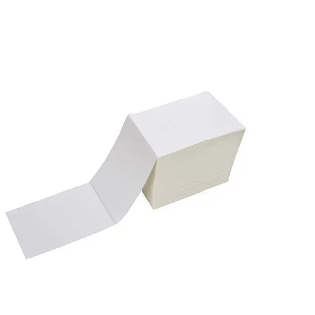 Alt view image 2 of 5 - 1000 4"x6" Fanfold Direct Thermal Address Shipping Labels for Zebra and Rollo