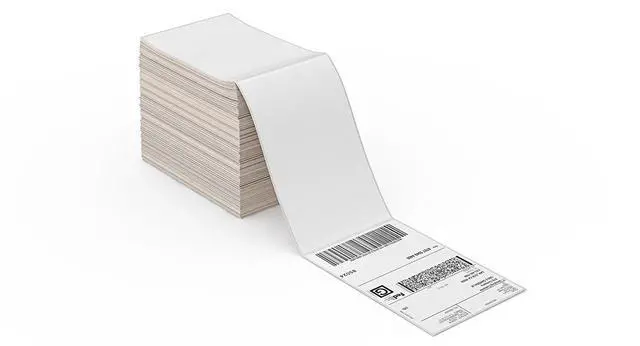 Alt view image 3 of 5 - 1000 4"x6" Fanfold Direct Thermal Address Shipping Labels for Zebra and Rollo