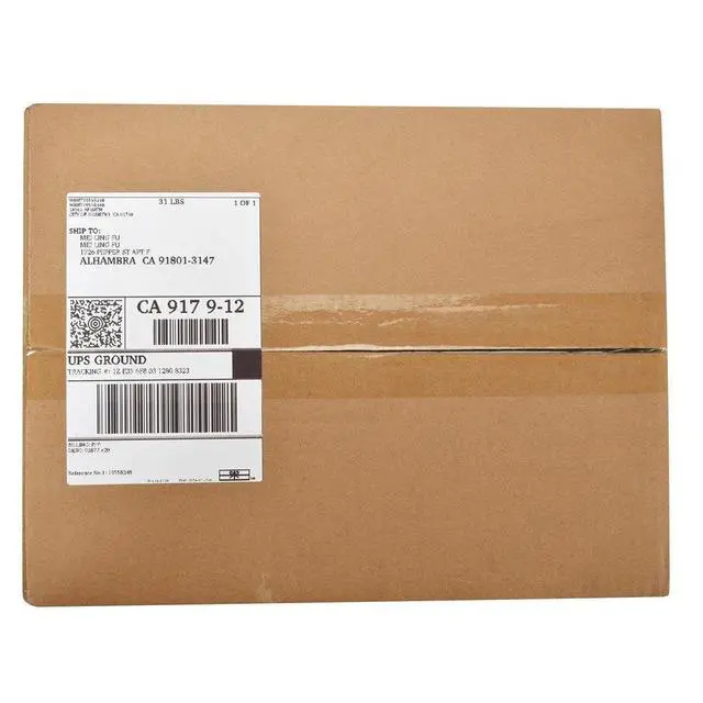 Alt view image 4 of 5 - 1000 4"x6" Fanfold Direct Thermal Address Shipping Labels for Zebra and Rollo