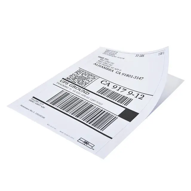 Alt view image 4 of 7 - 1000 Half Sheet Shipping Labels 2 Per Sheet 8.5x5.5 Rounded Corner Self Adhesive