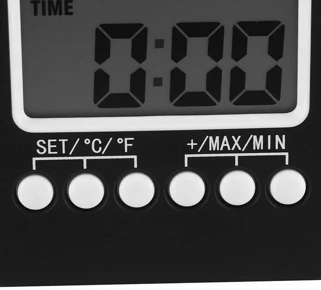 Alt view image 4 of 7 - Wall Alarm Clock Temperature Digital Thermometer Indoor Outdoor Weather Station