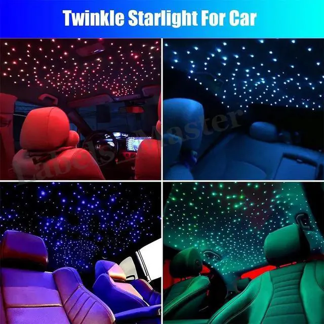 Alt view image 3 of 6 - 500PCS Home Car Headliner Star Light Kit Roof Twinkle Ceiling Lights Fiber Optic