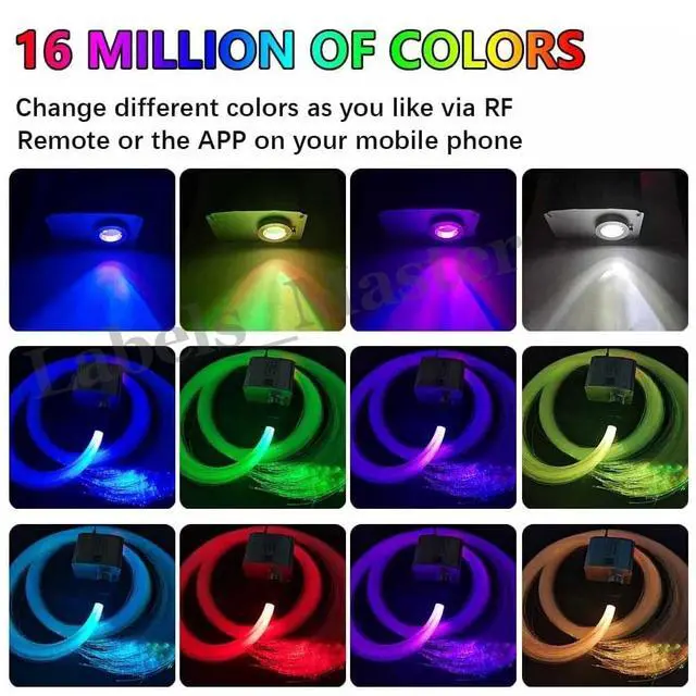 Alt view image 2 of 6 - 500PCS Home Car Headliner Star Light Kit Roof Twinkle Ceiling Lights Fiber Optic