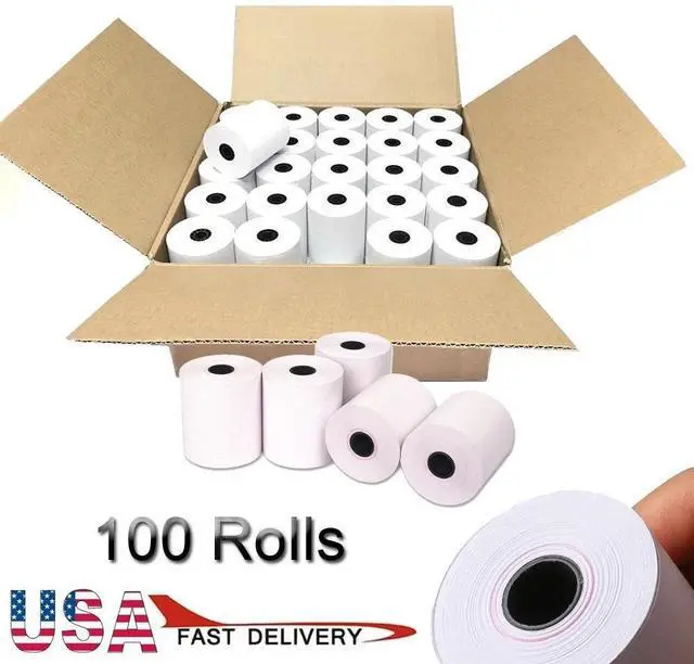 Main image of 2 1/4" x 50' Thermal Paper Credit Card Receipt First Data FD400 VX520 -100 Rolls