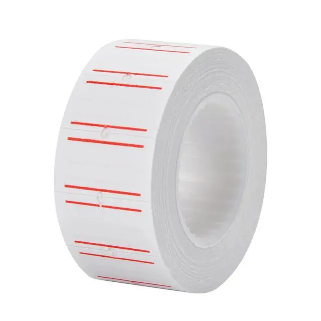 Alt view image 5 of 6 - 20 Rolls 12000 Price Label Paper Tag Sticker MX-5500 Labeller Gun White Red Line