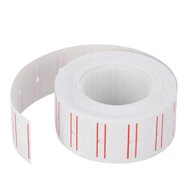 Alt view image 4 of 6 - 20 Rolls 12000 Price Label Paper Tag Sticker MX-5500 Labeller Gun White Red Line