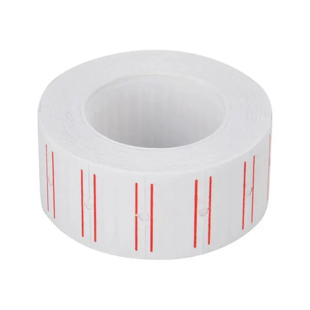 Alt view image 6 of 6 - 20 Rolls 12000 Price Label Paper Tag Sticker MX-5500 Labeller Gun White Red Line