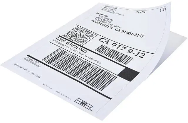 Alt view image 3 of 5 - 500 Full Sheet Blank Address Shipping Labels 8.5"X11" Self Adhesive Laser inkjet