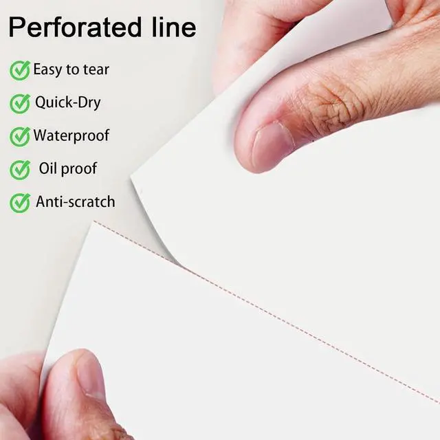 Alt view image 4 of 7 - 200 Sheet Folding Thermal Printer Paper 8.5"x11" A4 US Letter Size for M08F M832