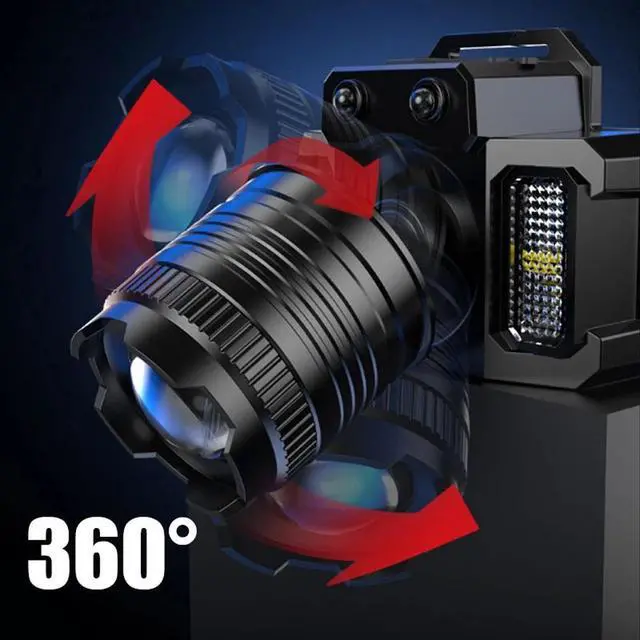 Alt view image 3 of 7 - 9900000LM Super Bright LED Headlamp Rechargeable Headlight Flashlight Head Torch
