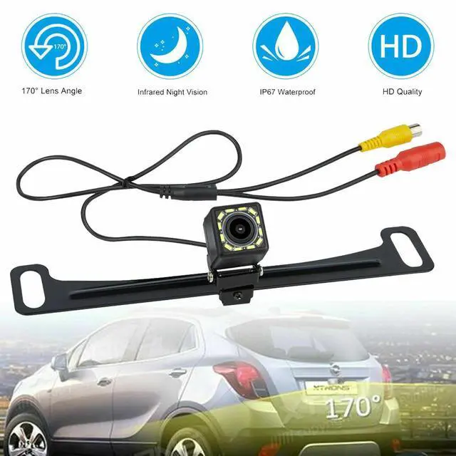Alt view image 4 of 7 - 170° Car Rear View Backup Camera License Plate Reverse Night Vision Waterproof