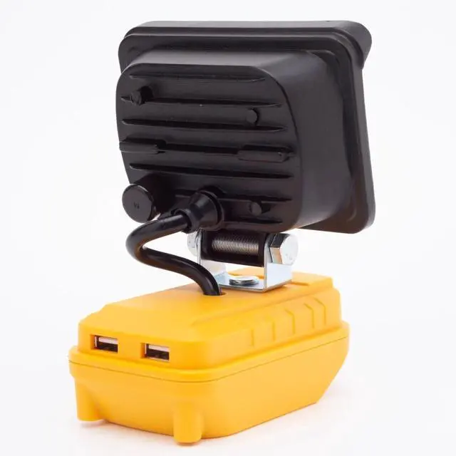 Alt view image 5 of 7 - Cordless LED Work Light for Dewalt 20V Battery with Dual USB Ports Flood Light