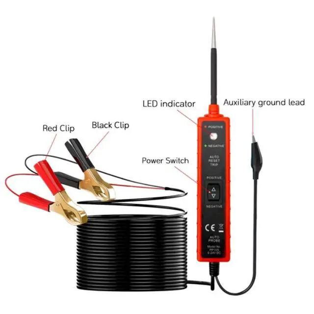 Alt view image 5 of 7 - 6-24V Car Auto Digital Power Probe Circuit Electrical Tester Test Device System