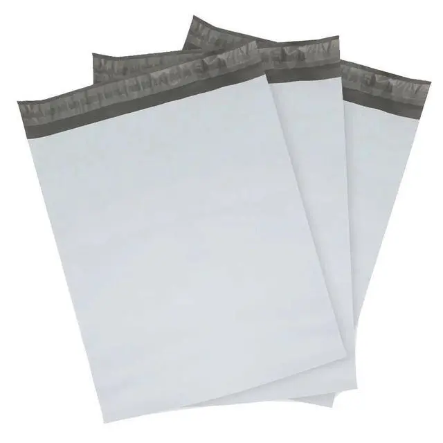 Alt view image 2 of 5 - 100 9x12 Mailing Bags Envelopes White Plastic Poly Mailers Self Sealing 2.5 MIL