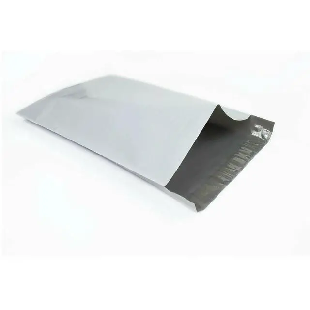 Alt view image 3 of 5 - 100 9x12 Mailing Bags Envelopes White Plastic Poly Mailers Self Sealing 2.5 MIL