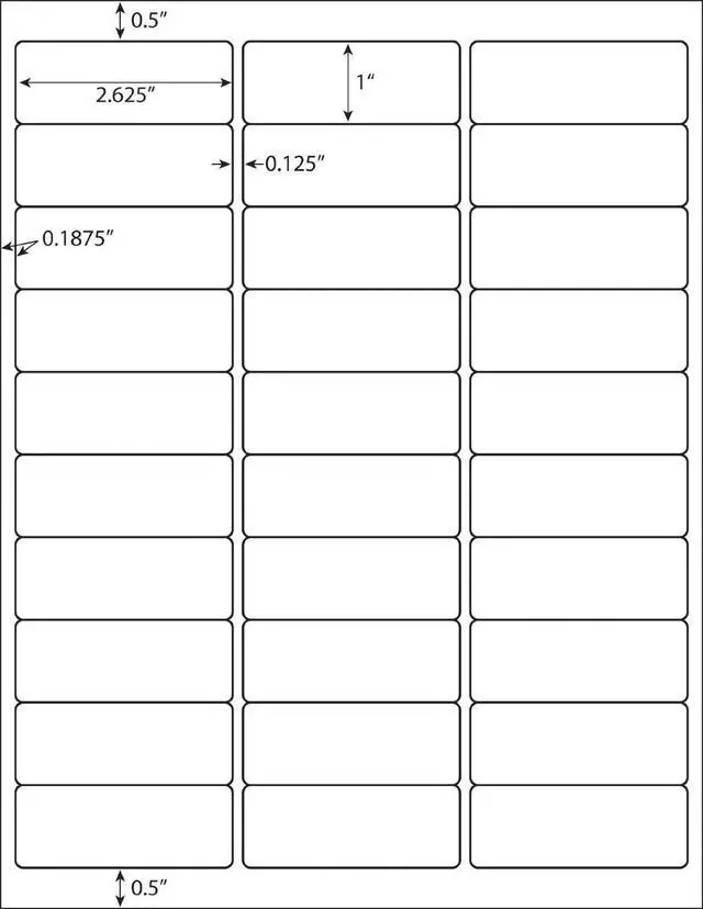 Alt view image 2 of 6 - 2.625x1 15000 Address Laser Ink Jet Shipping Mailing Labels 500 Sheets Adhesive