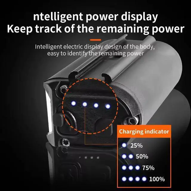 Alt view image 6 of 7 - Waterproof Super Bright LED Bike Light USB Rechargeable Bicycle Front Headlight