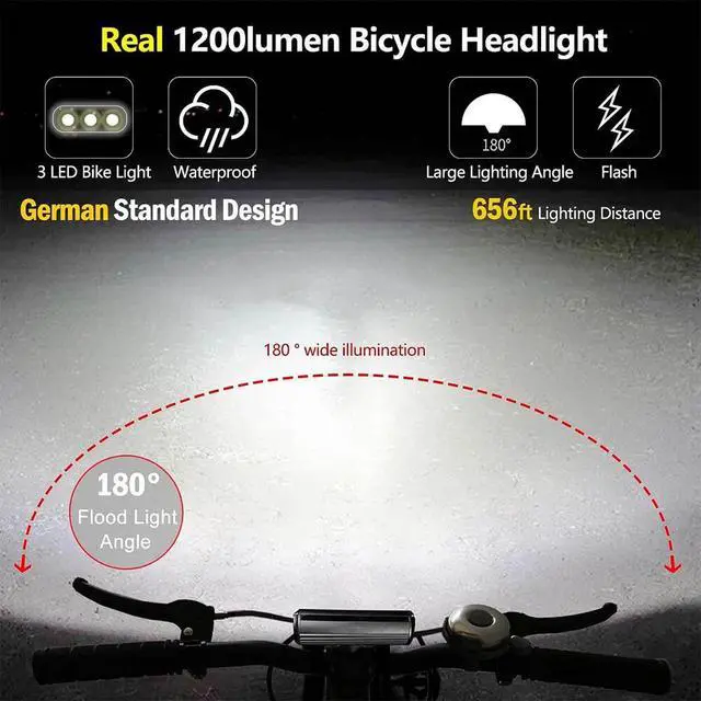 Alt view image 2 of 7 - Waterproof Super Bright LED Bike Light USB Rechargeable Bicycle Front Headlight