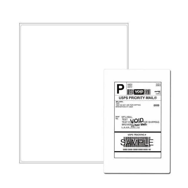 Alt view image 3 of 6 - 100 8.5x11 Full Sheet Premium Shipping Labels Blank Self Adhesive Laser Ink Jet