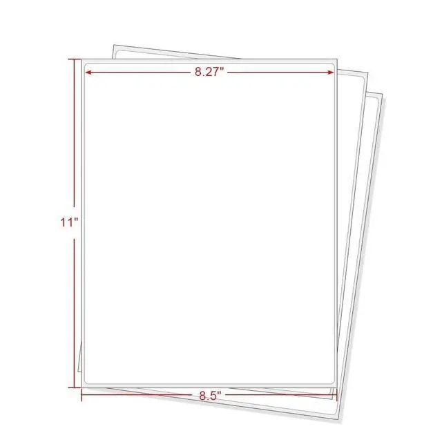 Alt view image 2 of 6 - 100 8.5x11 Full Sheet Premium Shipping Labels Blank Self Adhesive Laser Ink Jet