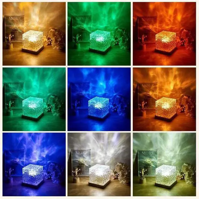 Alt view image 5 of 7 - Ocean Wave Projector Lamp Aurora LED Night Light Bedroom 16 Colors with Remote