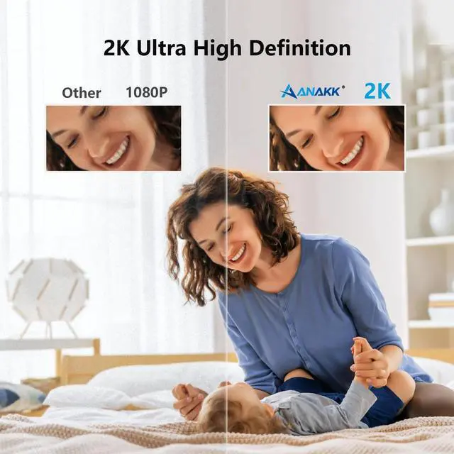 Alt view image 6 of 7 - 2.4G WiFi 2K Baby/Pet Camera Indoor Outdoor Security Camera with 32G SD Card