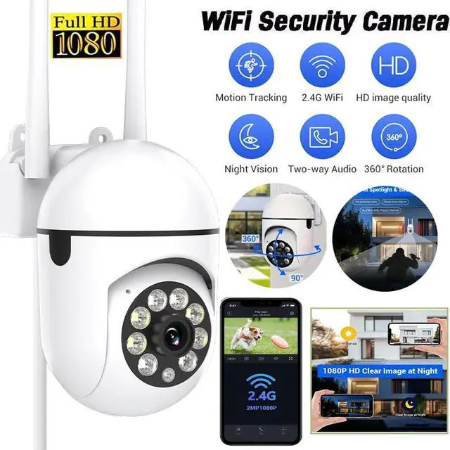 Main image of 2.4G WIFI Security Camera System Outdoor Home Night Vision Wired Cam 1080P HD