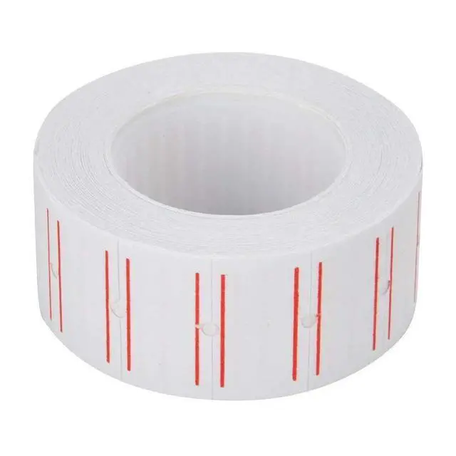 Alt view image 6 of 7 - 10 Rolls 6000 White Price Gun Labels with Red line for Mx-5500 Refill Ink Roller