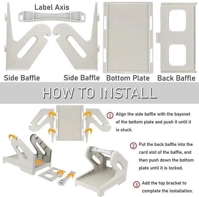 Alt view image 6 of 7 - Thermal Shipping Label Holder for 4x6 Rolls Fanfold Label Desktop Label Printer
