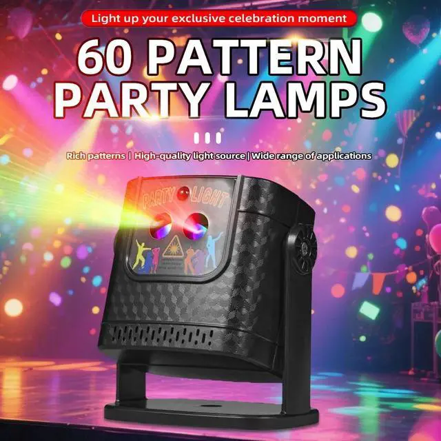 Alt view image 2 of 7 - 60 Patterns Disco Effect Lighting LED DJ KTV Party Stage Laser Projector Lights