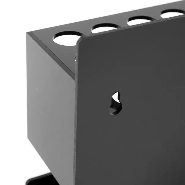 Alt view image 5 of 6 - 2-Tier Black Acrylic 10-Slot Dry Erase Whiteboard Marker and Eraser Wall-Mounted