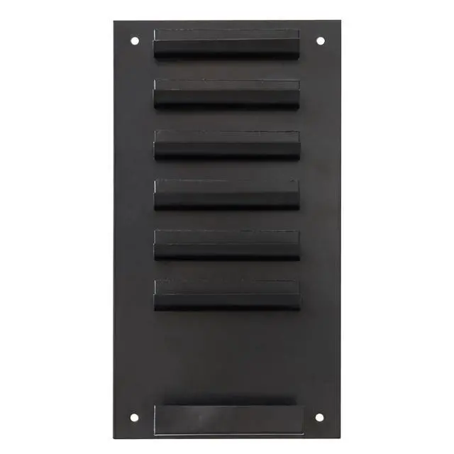Alt view image 3 of 5 - 6-Slot Wall Mounted Metal Dry Erase Marker & Eraser Vertical Storage, Black