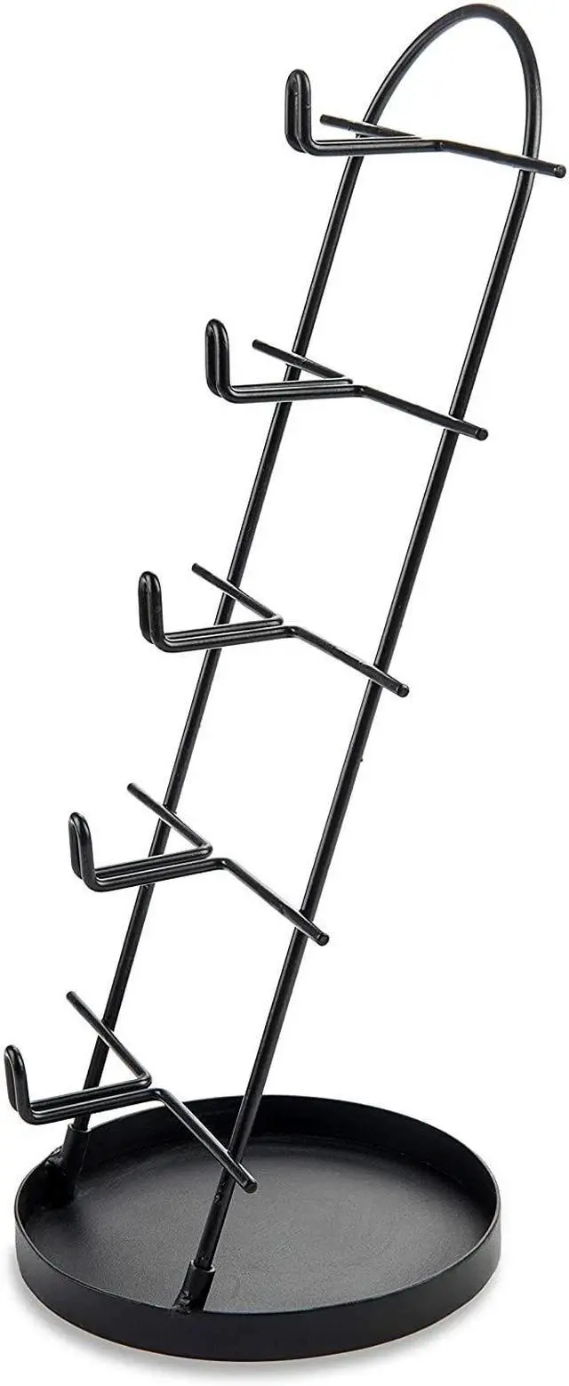 Alt view image 3 of 5 - Black Metal 5-Tier Sunglasses Display Stand with Tray, Retail Eyewear Holder
