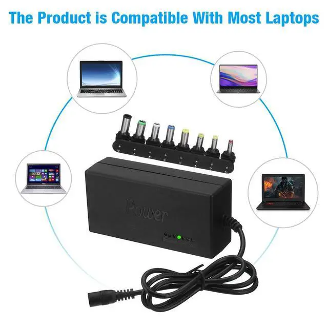 Alt view image 5 of 7 - Universal Laptop Charger Adapter For Notebook 12-24V Adjustable 96W Power Supply