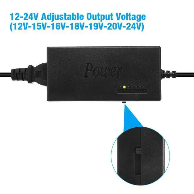 Alt view image 4 of 7 - Universal Laptop Charger Adapter For Notebook 12-24V Adjustable 96W Power Supply