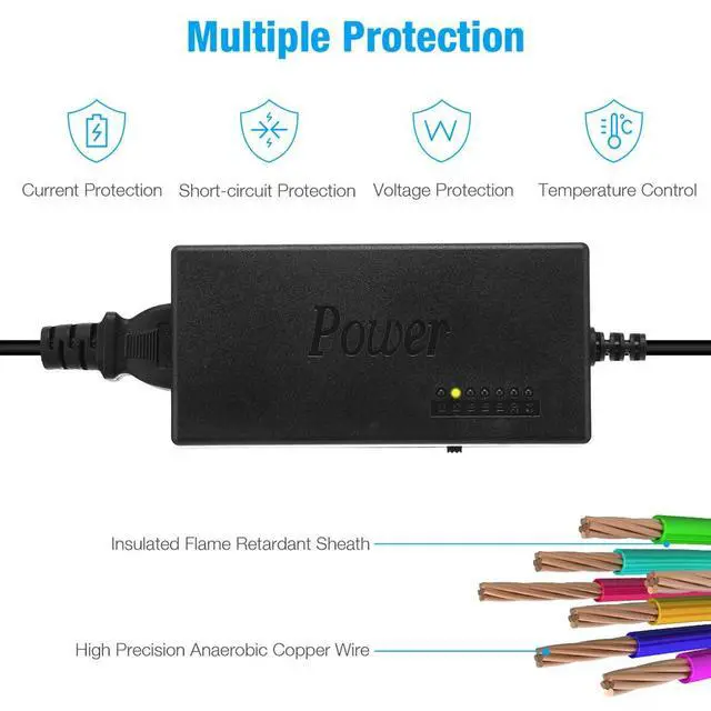 Alt view image 6 of 7 - Universal Laptop Charger Adapter For Notebook 12-24V Adjustable 96W Power Supply