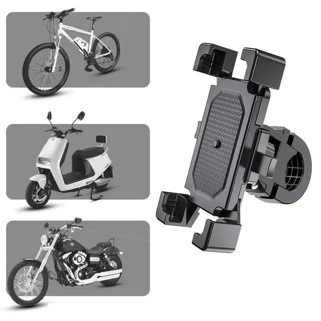 Alt view image 3 of 7 - Motorcycle Phone Mount Quickly Lock Anti-Shake Bike Cell Phone Holder Handlebar